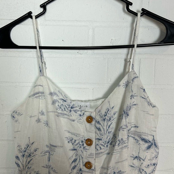 Lelis Tropical Print Romper with Pockets - Picture 2 of 5